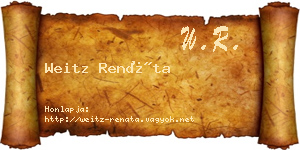 Weitz Renáta névjegykártya