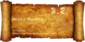 Weitz Renáta névjegykártya